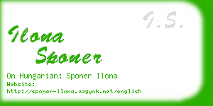 ilona sponer business card